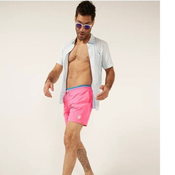 Chubbies mens pink athletic swim trunks shorts size medium - Picture 8 of 10
